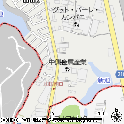 セブンイレブン堺山田３丁店周辺の地図
