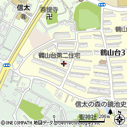 鶴山台第二住宅６号棟周辺の地図