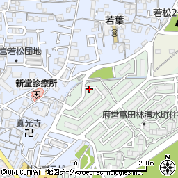 富田林清水住宅駐車場周辺の地図