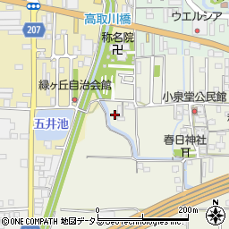 奈良県橿原市四条町733周辺の地図
