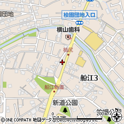 伊勢船江郵便局周辺の地図