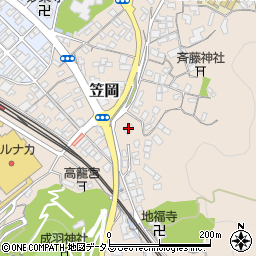 笠神社周辺の地図