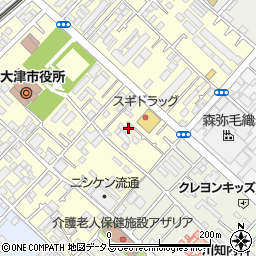 大阪府泉大津市東雲町周辺の地図