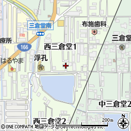 奈良県大和高田市西三倉堂周辺の地図