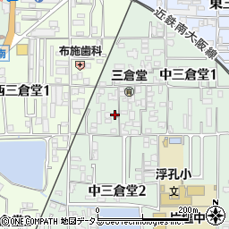 三倉堂公民館周辺の地図