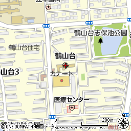 鶴山台周辺の地図
