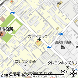 スギ薬局　泉大津東雲店周辺の地図