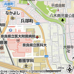 奈良県立医科大学周辺の地図