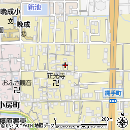 奈良県橿原市縄手町121-2周辺の地図