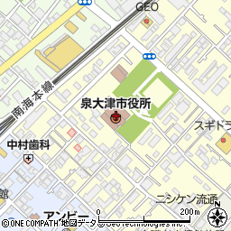 大阪府泉大津市周辺の地図