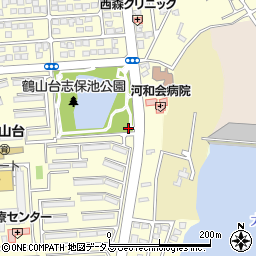 鶴山台志保池公園トイレ周辺の地図