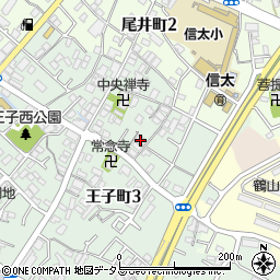 王子町宮本町会館周辺の地図