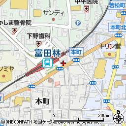 ミスタードーナツ 富田林駅前周辺の地図