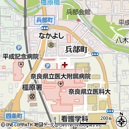 奈良医大病院(正面玄関)周辺の地図