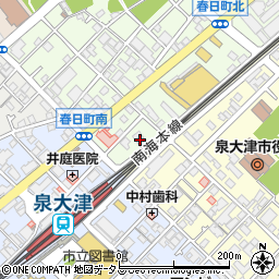 シャリエ泉大津管理事務所周辺の地図
