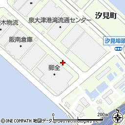 丸全昭和運輸汐見倉庫営業所周辺の地図