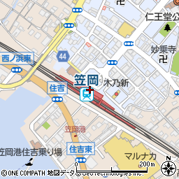 セブンイレブンハートインＪＲ笠岡駅店周辺の地図