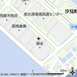 大阪府泉大津市汐見町周辺の地図
