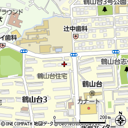 鶴山台第三住宅１５号棟周辺の地図