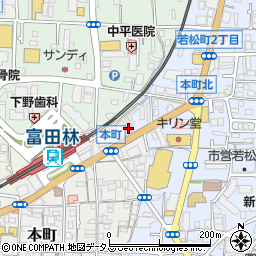 ＧＳパーク富田林駐車場周辺の地図