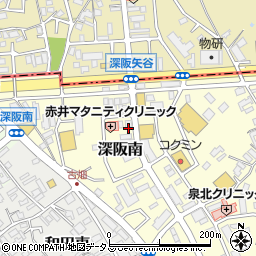 大阪府堺市南区深阪南周辺の地図