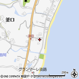 兵庫県淡路市釜口2228周辺の地図
