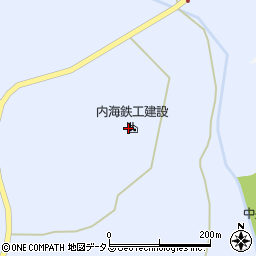 内海鉄構建設株式会社　久井工場周辺の地図