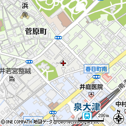 大阪府泉大津市若宮町1-2周辺の地図