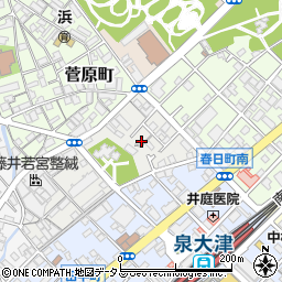 大阪府泉大津市若宮町3-10周辺の地図