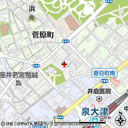大阪府泉大津市若宮町3-3周辺の地図