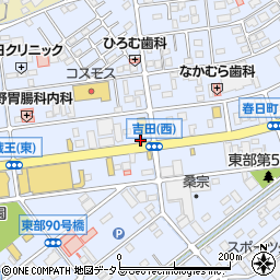 吉田西周辺の地図