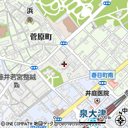 大阪府泉大津市若宮町3周辺の地図