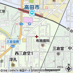 奈良県大和高田市西三倉堂1丁目周辺の地図