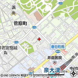 大阪府泉大津市若宮町2-3周辺の地図
