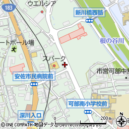 安佐市民病院周辺の地図