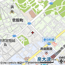 大阪府泉大津市若宮町2-4周辺の地図