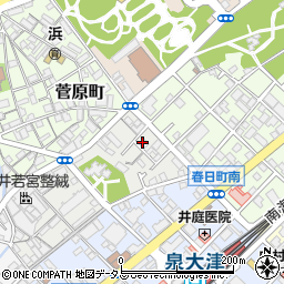 大阪府泉大津市若宮町2-5周辺の地図