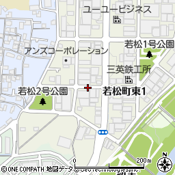 大阪府富田林市若松町東1丁目周辺の地図