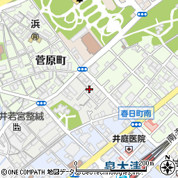 大阪府泉大津市若宮町2-7周辺の地図