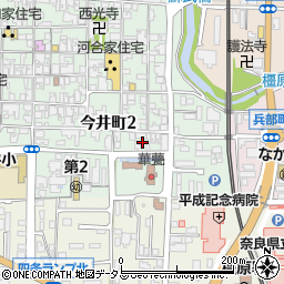 奈良県橿原市今井町2丁目4周辺の地図