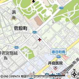 大阪府泉大津市若宮町2-9周辺の地図
