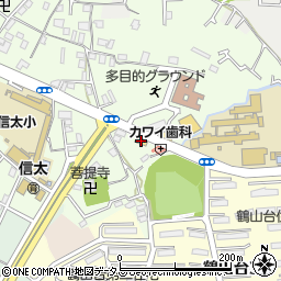 ローソン鶴山台店周辺の地図