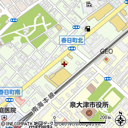 無添くら寿司 泉大津店周辺の地図