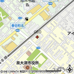 ゲオ泉大津店周辺の地図