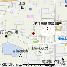 奈良県桜井市吉備282周辺の地図