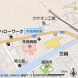 ファミリーマート笠岡市民病院前店周辺の地図