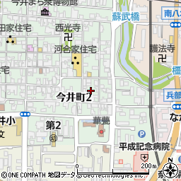 奈良県橿原市今井町2丁目6周辺の地図