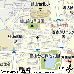 大阪府和泉市鶴山台1丁目周辺の地図
