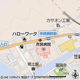 笠岡市民病院前周辺の地図