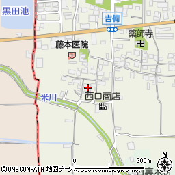 奈良県桜井市吉備172周辺の地図